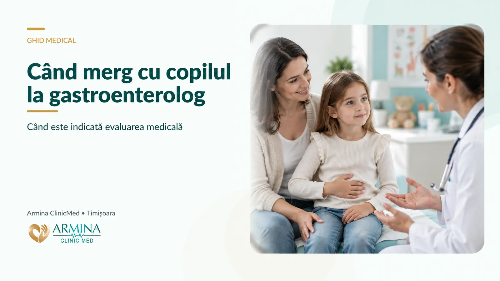 Când merg cu copilul la gastroenterolog – simptome digestive, semne de alarmă și consult în Timișoara