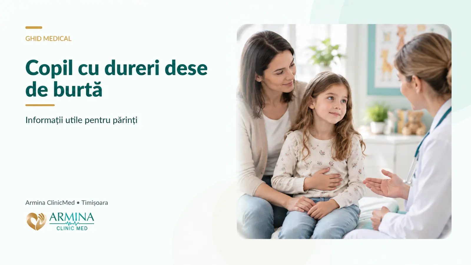 Copil cu dureri dese de burtă – ce medic este indicat și ce trebuie evaluat
