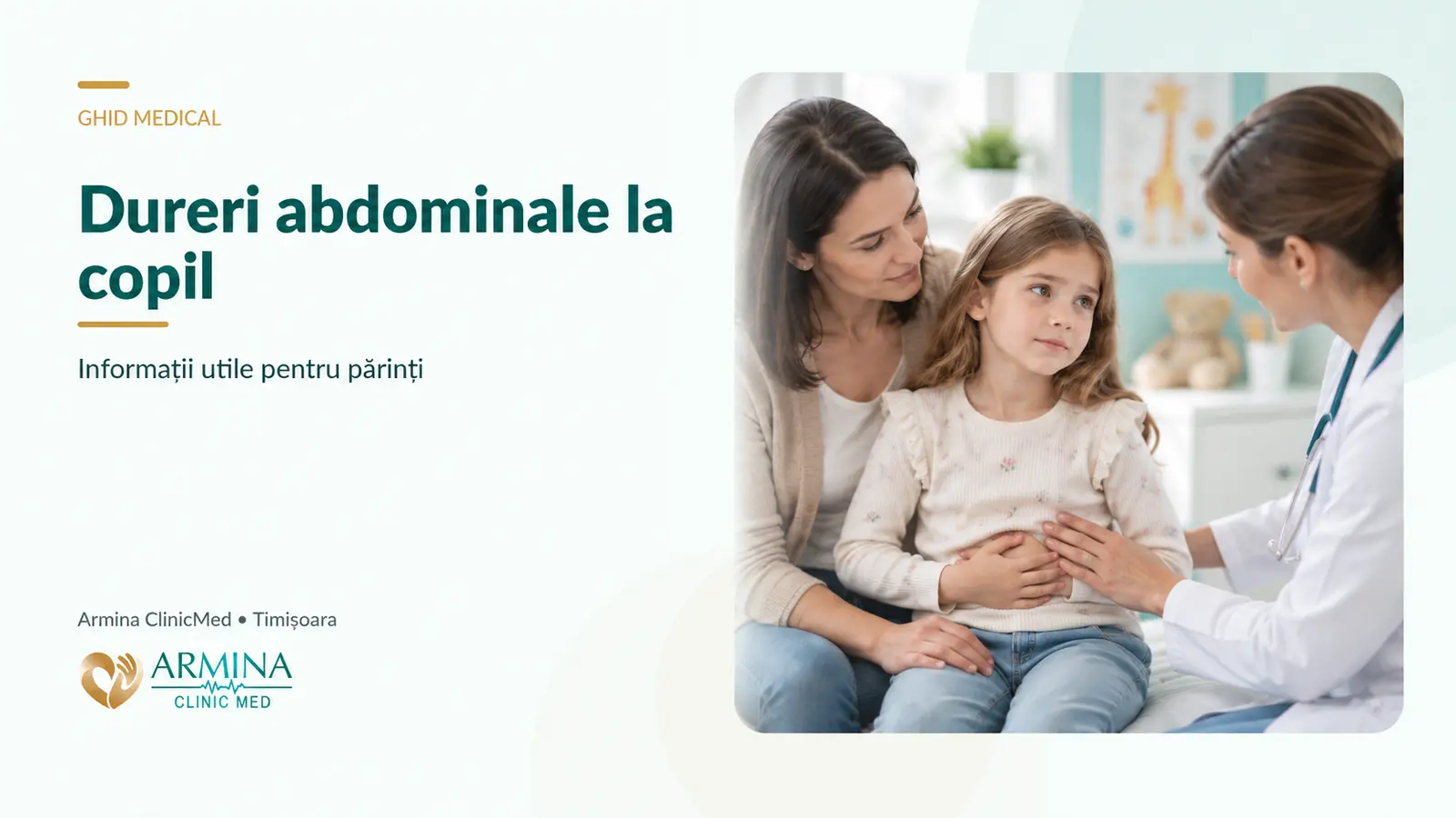 Dureri abdominale la copil – ce faci acasă, ce urmărești și când mergi la medic